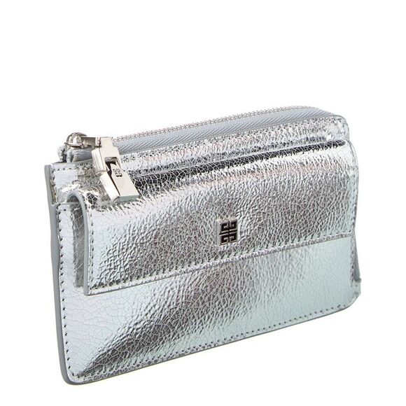 Givenchy 4G Leather Card Case, Silver - Picture 3 of 4